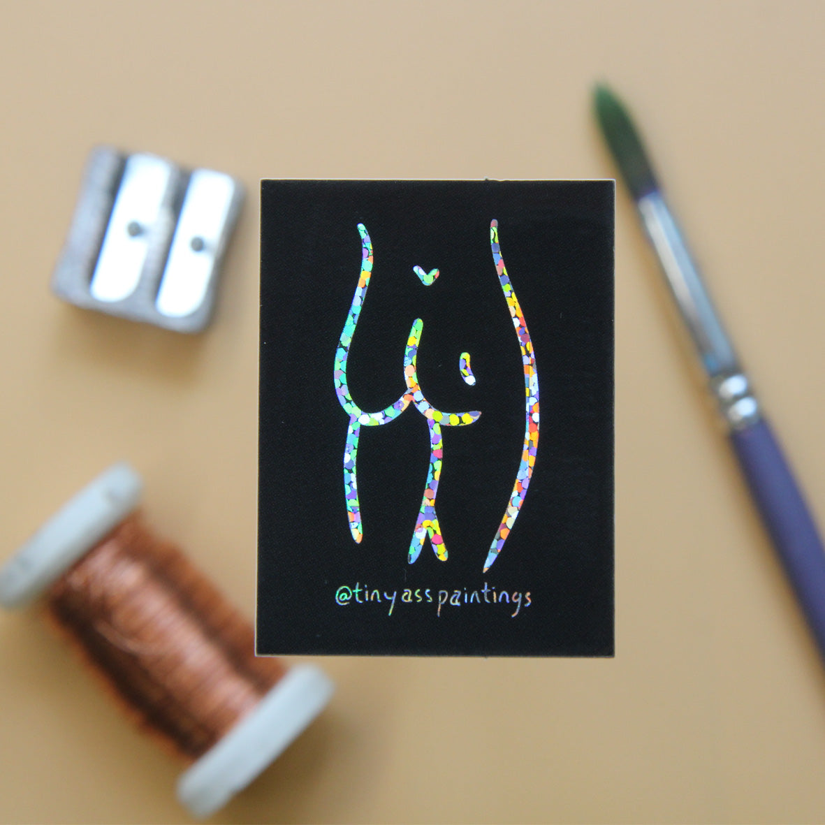 FANCY ASS Ethan Glitter Sticker