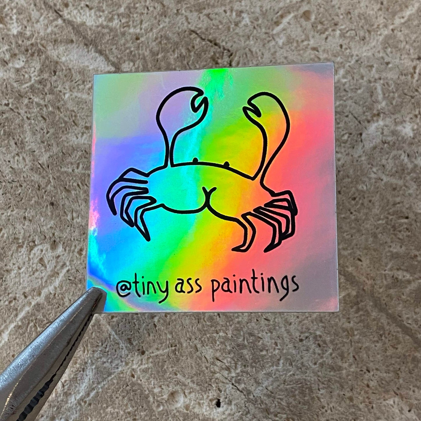 FANCY ASS Crab Iridescent Sticker