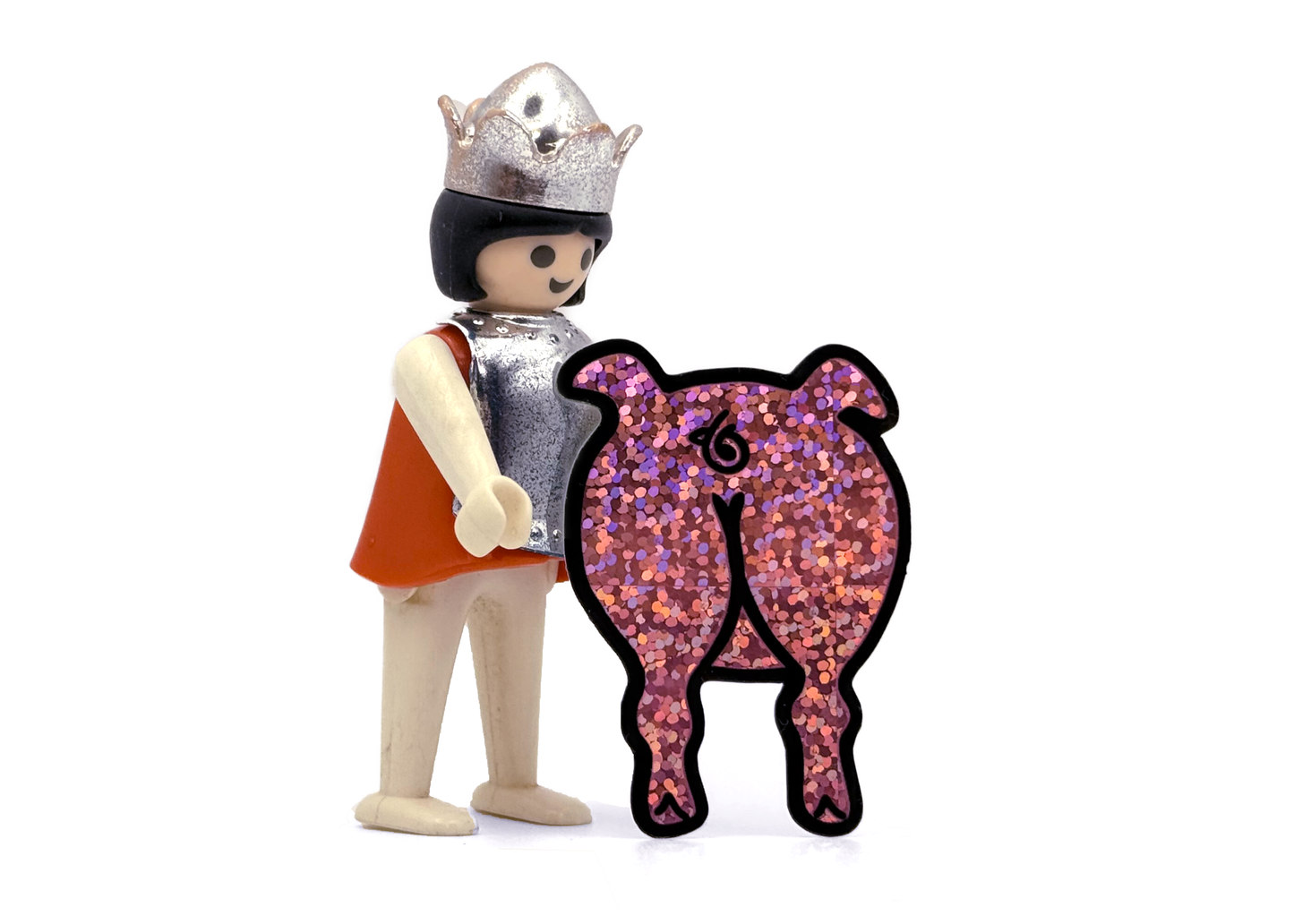 FANCY ASS Pink Pig Glitter Sticker 🇺🇸🇪🇺