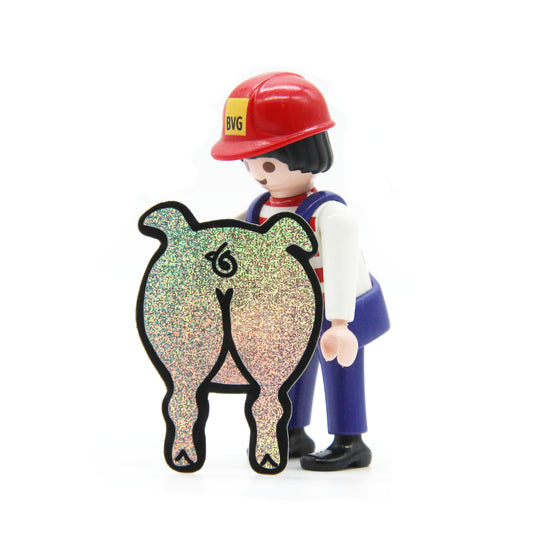 FANCY ASS Pig Glitter Sticker